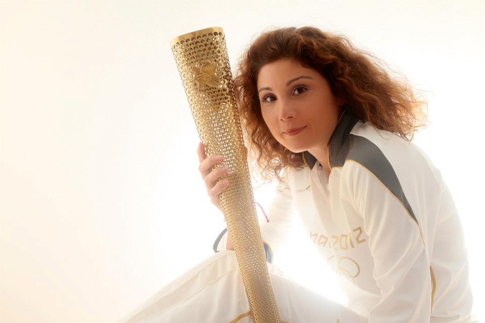 2012 Vicky with Olympic Torch